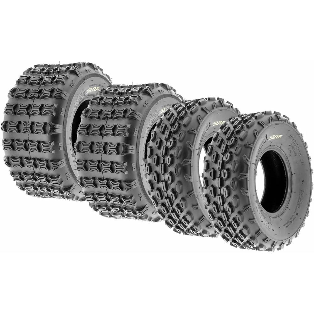 imageSUNF 19x78 18x958 Light Weight ATV UTV Knobby Tire 6 PR A015  BUNDLE black