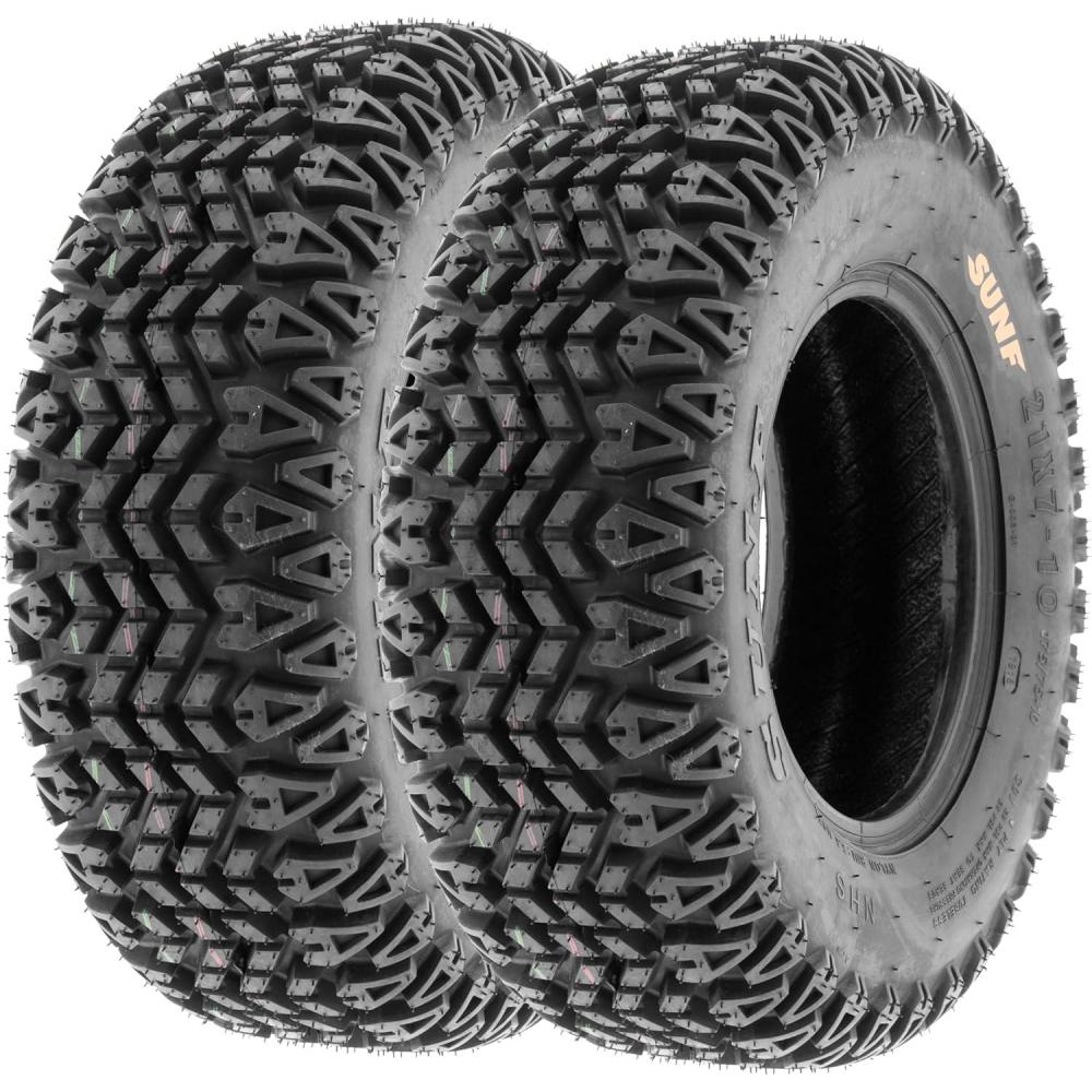 imageSUNFSunF 21x710 UTV Tire 21x7x10 Gof Cart Lawn Mower 4 PR G003PAIR of 2blackLCF1G003210710x2