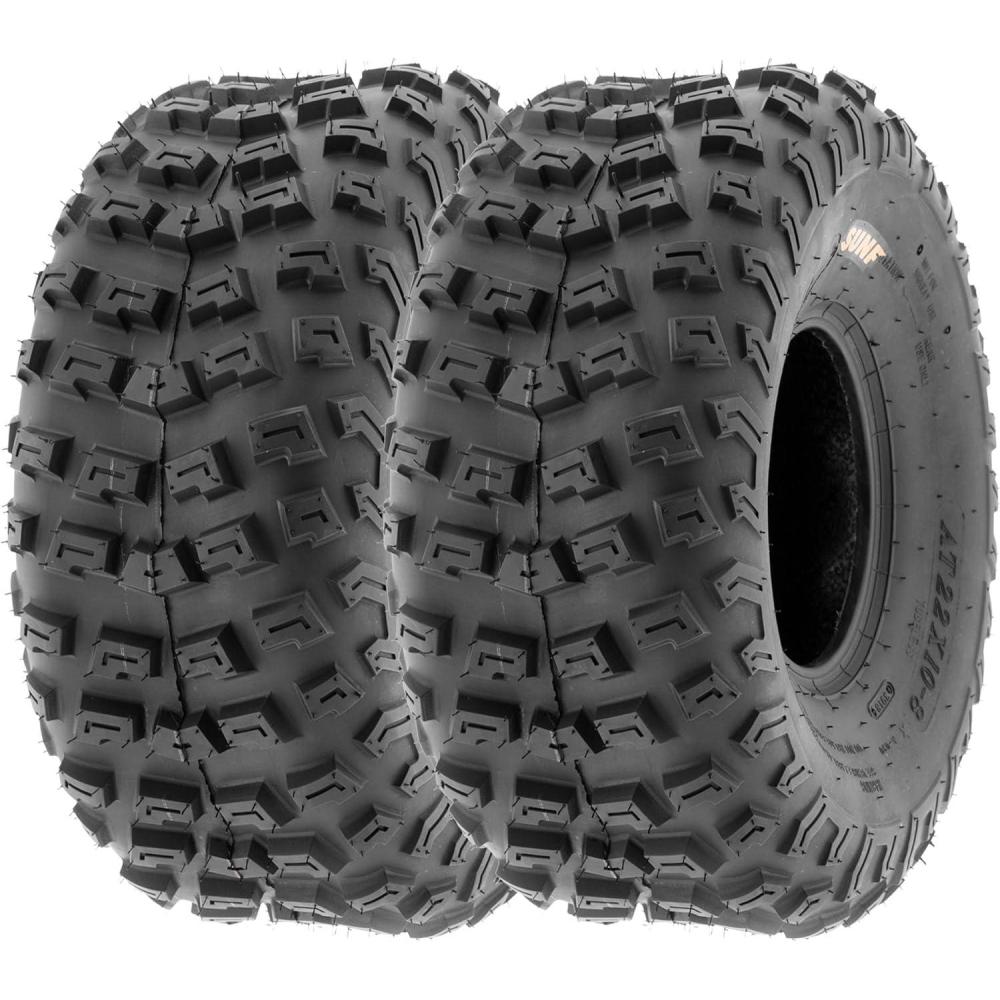 imageSet of 2 SunF 22x108 22x10x8 ATV UTV AT Knobby Race Replacement 6 PR Tubeless Tire A030