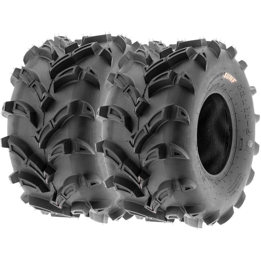 imageSet of 2 SunF A024 22x119 ATV UTV MudTrail Tires 6PR Deep Directional Tread22x119