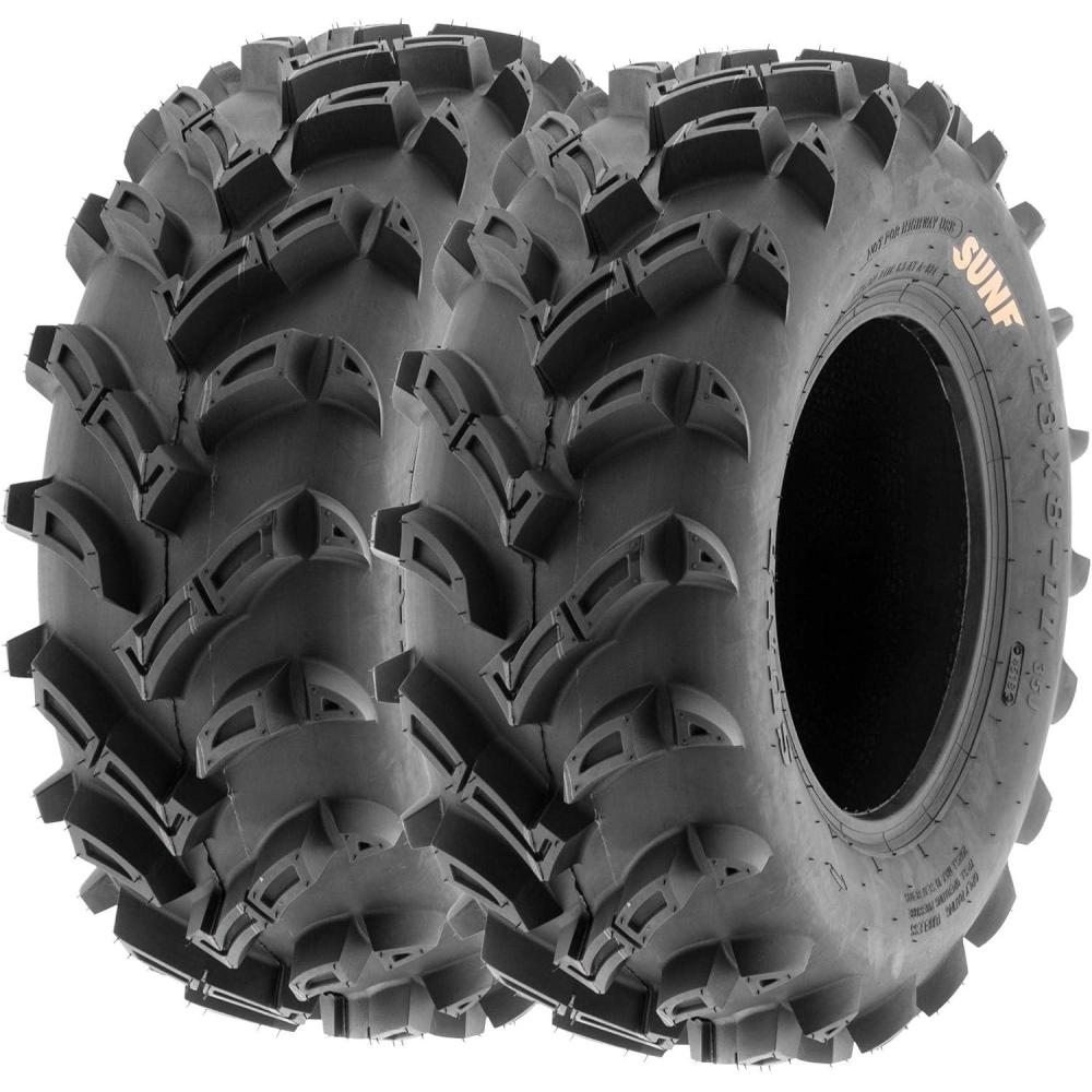 imageSet of 2 SunF A024 23x811 ATV UTV MudTrail Tires 6PR Deep Directional Tread