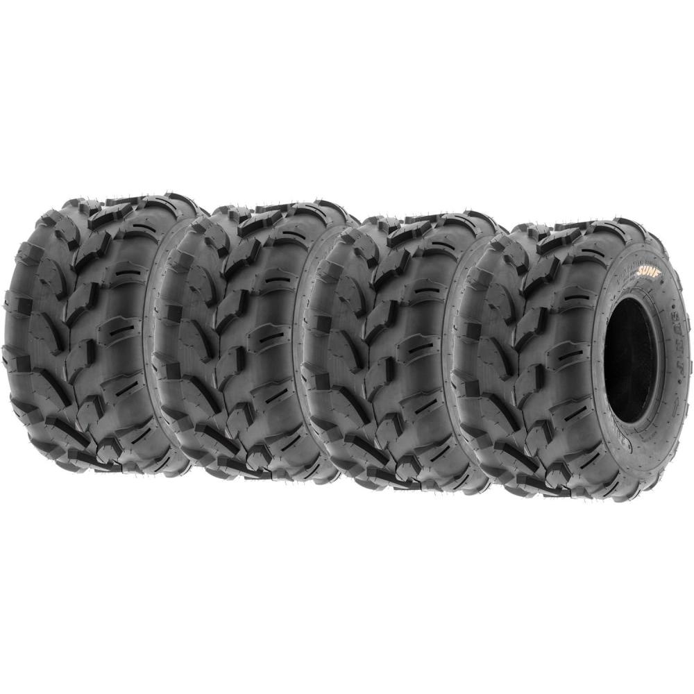 imageSet of 4 SunF A003 OffRoad 18x78 Front ampamp 18x958 Rear ATV UTV LawnMower Tires 6 PR Tubeless20x108 X4