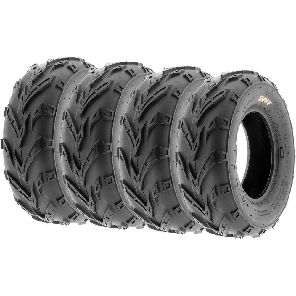 imageSet of 4 SunF A004 GoKart ATV Tires 145706 Front ampamp 145706 Rear all terrain 6 PR Tubeless16x68