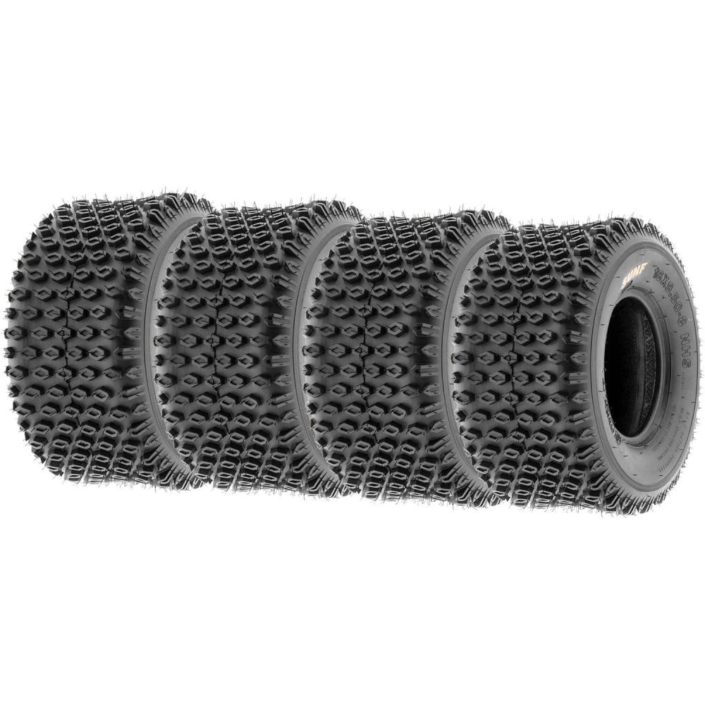 imageSet of 4 SunF A012 XC Knobby 16x87 Front ampamp 16x87 Rear ATV GoKarts Tires all terrain 6 PR Tubeless18x958  18x958