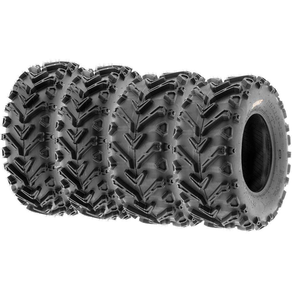 imageSet of 4 SunF A041 Mud ampamp Trail 24x812 Front ampamp 24x1011 Rear ATV UTV off road Tires 6 PR Tubeless24x812  24x1011
