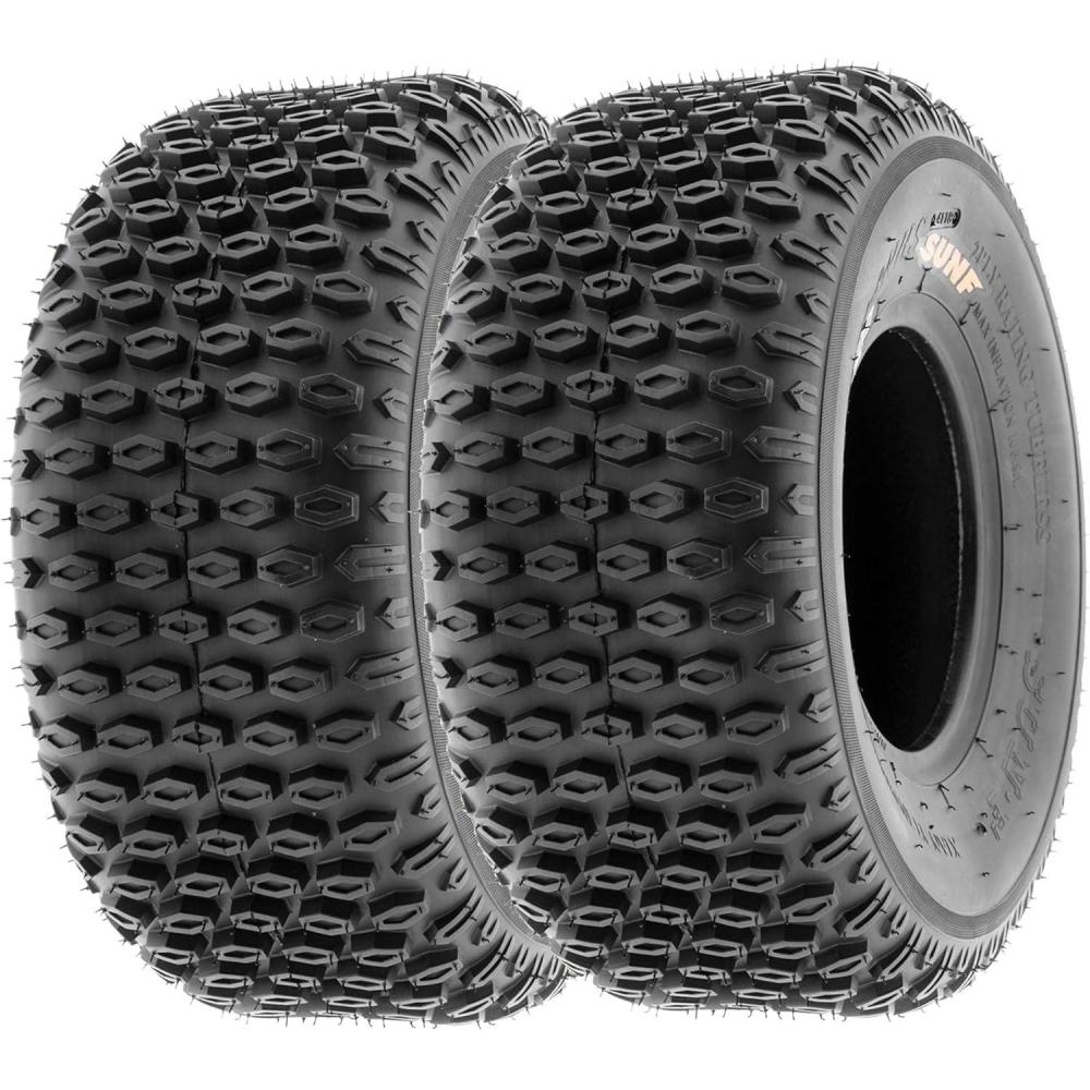 imageSunF 16x87 16x8x7 ATV UTV Tires 6 Ply Light Weight Tubeless A012 Set of 2