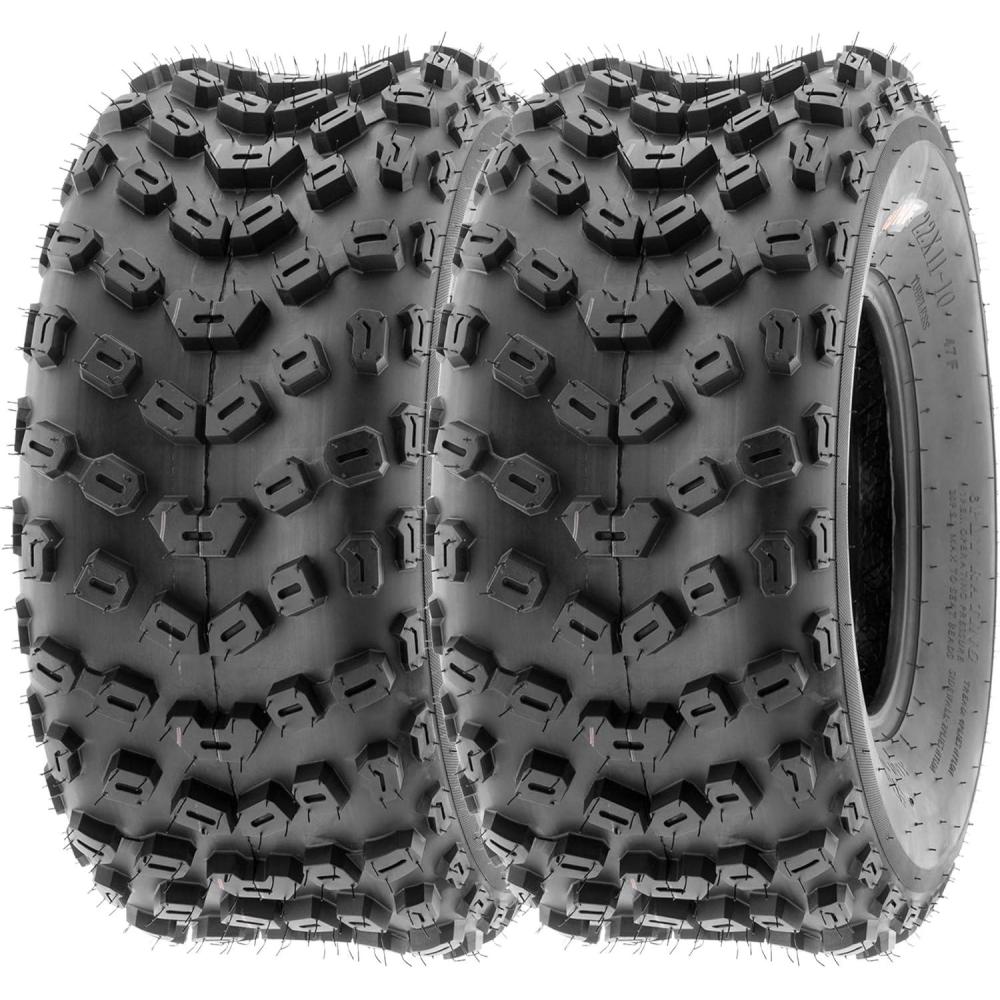 imageSunF 18x1059 ATV UTV Tire 18x105x9 Dimple Knobby 6 PR A005  PAIR of 2