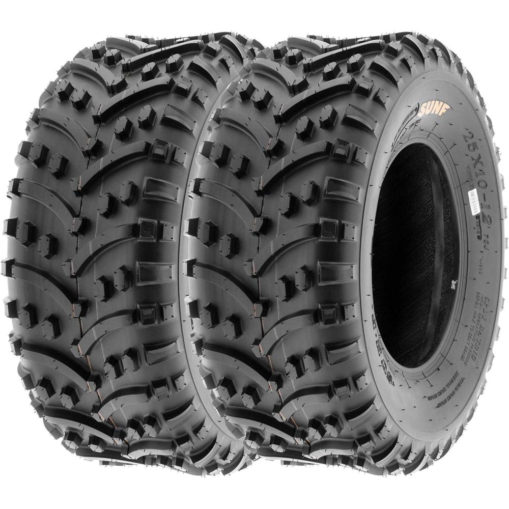 imageSunF 22x118 ATV UTV Tire 22x11x8 Knobby Tubeless PR A032  PAIR of 2
