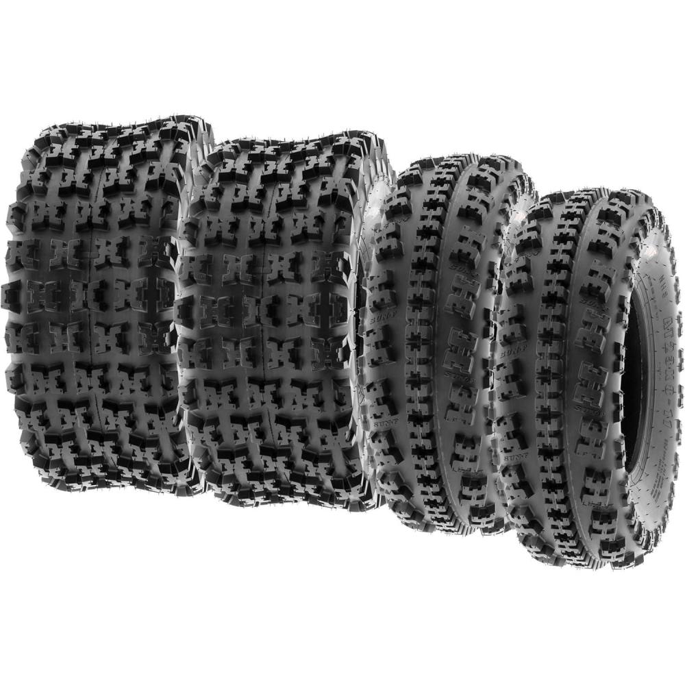 imageSunF 22x710 20x109 Sport Race ATV UTV Knobby Tire 6 PR A027  BUNDLE