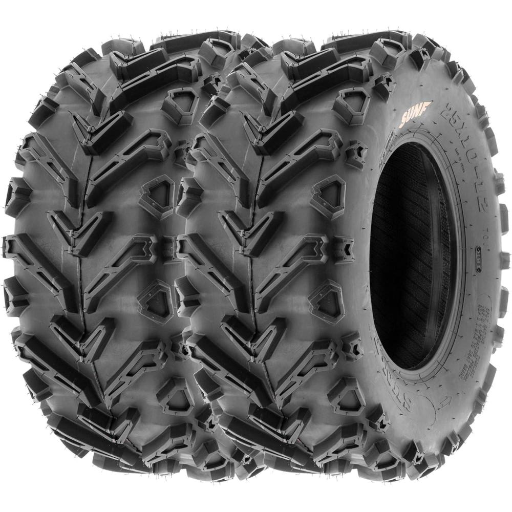 imageSunF 24x1012 ATV UTV Muddy Tire 24x10x12 Mud Hardpack 6 PR A041  PAIR of 2