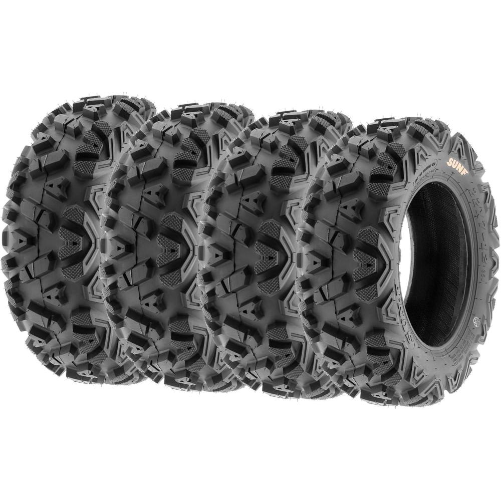 imageSunF A033 PowerI 27x914 ATV UTV Tire AllTerrain OffRoad 2307014 Tires 6 Ply Tubeless Set of 423x811 x4