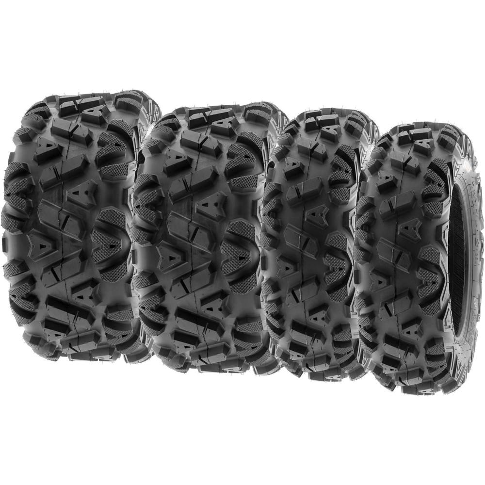 imageSunF ALL TERRAIN ATV UTV 6 Ply Race Tires 24x812 ampamp 24x1011 Tubeless A033 POWER I Set of 4