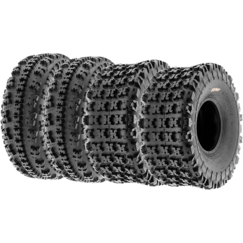 imageSunF XC 19x78 Front ampamp 18x1058 Rear ATV UTV Knobby Sport Tires 6 PR Tubeless A027 Set of 423x710  20x119
