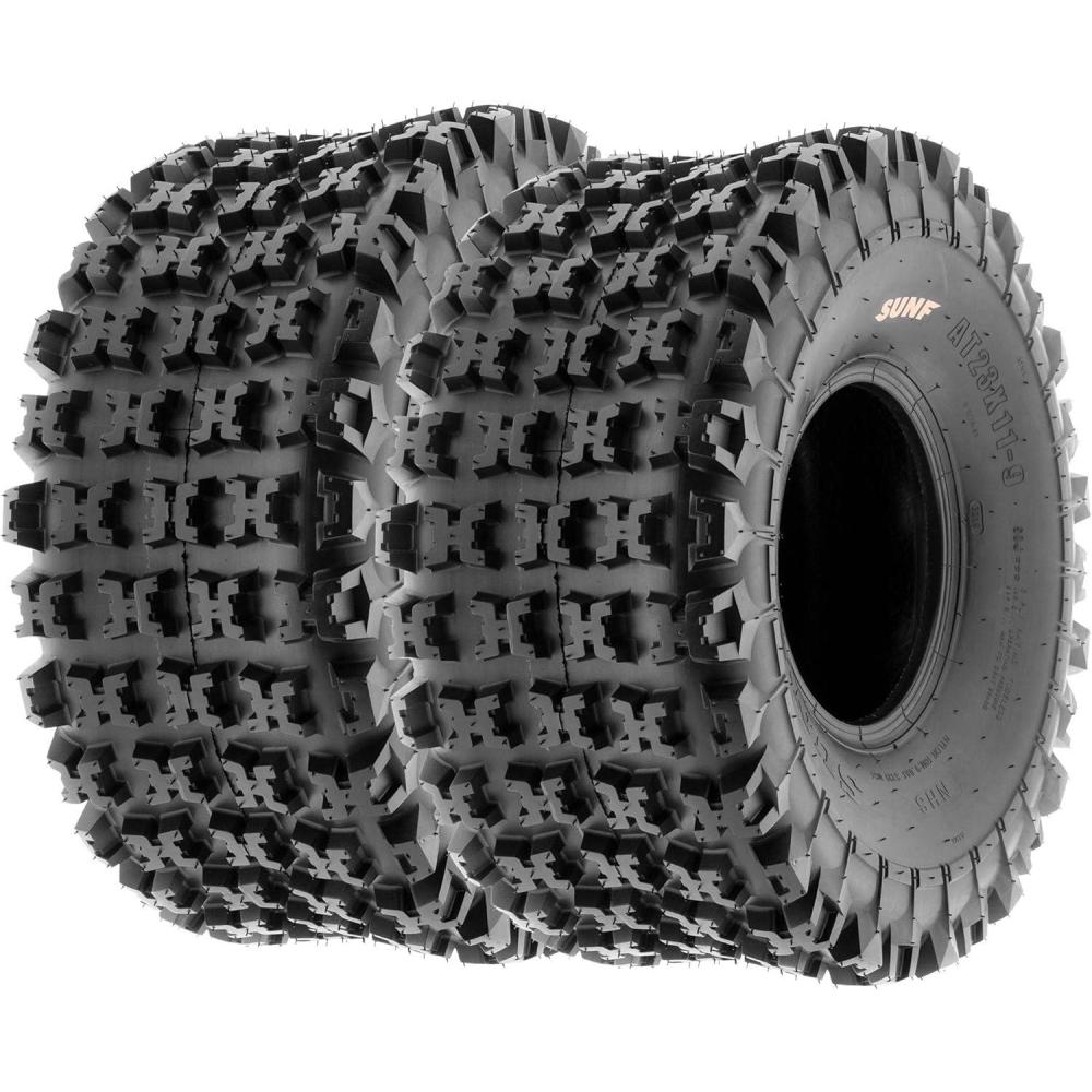 imageSunF XC ATV UTV Knobby Sport Tires 18x1058 265508 6 PR Tubeless A027 Set of 222x109