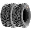 imageSet of 4 SunF A010 25x812 Front ampamp 25x1112 Rear ATV UTV Lawn Mowers Tires 6 PR Tubeless25x812  25x1012