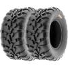 imagePair of 2 SunF 25x1110 ATXC ATVUTV OffRoad Tires 6PR Directional Knobby Tread  A01025x1112
