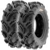 imagePair of 2 SunF Warrior AT 25x812 ATV UTV Mud ampamp Trail Tires 6 PR Tubeless A04825x812