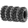 imageSet of 4 SunF 25x812 Front ampamp 25x1012 Rear Deep Mud  Trail ATV UTV OffRoad Tires 6PR Tubeless A05025x812 25x1012