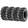 imageSet of 4 SunF 25x812 Front ampamp 25x1012 Rear Deep Mud  Trail ATV UTV OffRoad Tires 6PR Tubeless A05028x1212