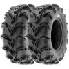 imageSunF 27x1212 ATV UTV Muddy Tire 27x12x12 Mud vshape 6 PR A050  PAIR of 2
