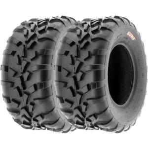 imagePair of 2 SunF 25x1110 ATXC ATVUTV OffRoad Tires 6PR Directional Knobby Tread  A01025x1012