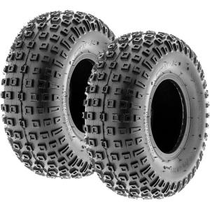 imagePair of 2 SunF A011 XC Sport 145706 14x66 ATV GoKart Knobby Tires 6 PR Tubeless145706