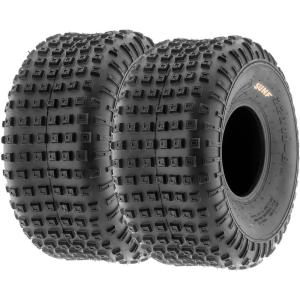 imagePair of 2 SunF A011 XC Sport 145706 14x66 ATV GoKart Knobby Tires 6 PR Tubeless15x76
