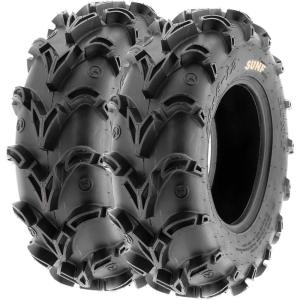 imagePair of 2 SunF A050 AT 25x812 ATV UTV Deep Mud Terrain Tires 6 PR Tubeless27x914