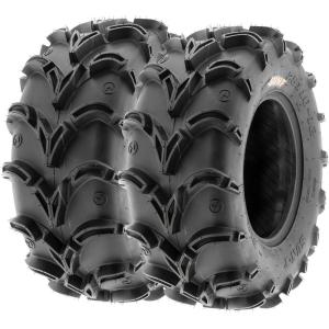 imagePair of 2 SunF A050 AT 25x812 ATV UTV Deep Mud Terrain Tires 6 PR Tubeless28x1212