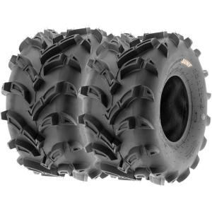 imageSet of 2 SunF A024 22x119 ATV UTV MudTrail Tires 6PR Deep Directional Tread22x119