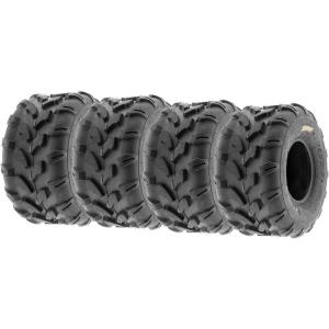 imageSet of 4 SunF A003 OffRoad 18x78 Front ampamp 18x958 Rear ATV UTV LawnMower Tires 6 PR Tubeless20x108 X4