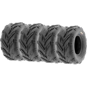 imageSet of 4 SunF A004 GoKart ATV Tires 145706 Front ampamp 145706 Rear all terrain 6 PR Tubeless16x87