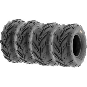 imageSet of 4 SunF A004 GoKart ATV Tires 145706 Front ampamp 145706 Rear all terrain 6 PR Tubeless21x710  20x1010
