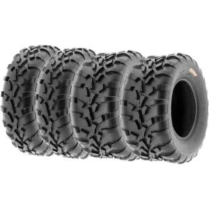 imageSet of 4 SunF A010 25x812 Front ampamp 25x1112 Rear ATV UTV Lawn Mowers Tires 6 PR Tubeless25x1012  25x1110