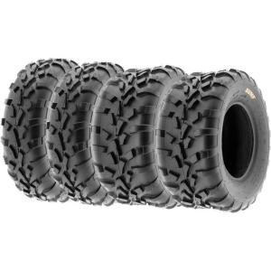 imageSet of 4 SunF A010 25x812 Front ampamp 25x1112 Rear ATV UTV Lawn Mowers Tires 6 PR Tubeless25x812  25x1012