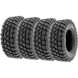 imageSet of 4 SunF A047 XC MX Hardpack UTV SxS Dual Sport Tires 30x1015 8 PR Tubeless all terrain offroad28x1014