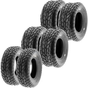 imageSet of 6 SunF A021 TT Sport ATV UTV Flat Track Tires 25x1012x2 Front ampamp 25x1110x4 Rear 6 Ply Tubeless