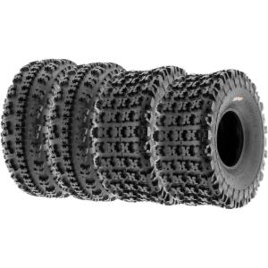 imageSunF XC 19x78 Front ampamp 18x1058 Rear ATV UTV Knobby Sport Tires 6 PR Tubeless A027 Set of 423x710  22x1010