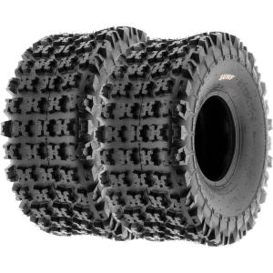imageSunF XC ATV UTV Knobby Sport Tires 18x1058 265508 6 PR Tubeless A027 Set of 220x1010