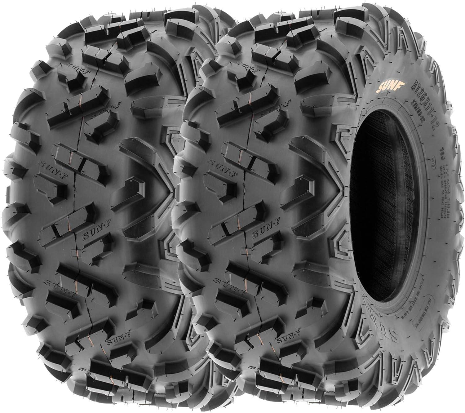 imageSunF 22x710 20x109 All Terrain Tires ATV UTV 6 PR POWER II A051  BUNDLE