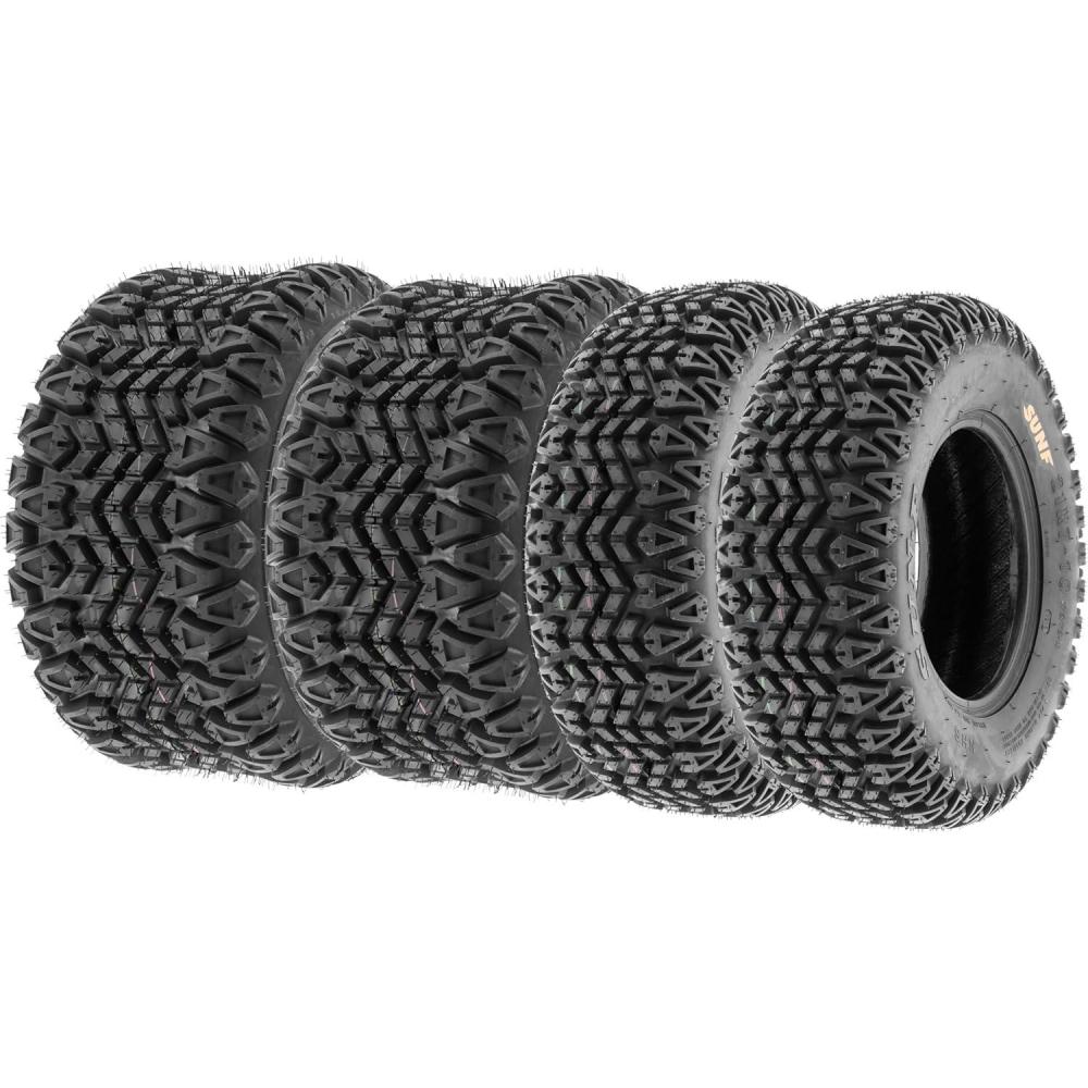 imageSet of 4 SunF 25x1012 25x10x12 Golf Cart Lawn Mower Quad 4 Ply 25quot ATV UTV Tires G003  Rims NOT included