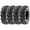 imageSet of 6 SunF A050 ATV UTV Deep Mud Terrain Tires 25x812x2 Front ampamp 25x1110x4 Rear 6 Ply Tubeless