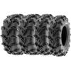 imageSet of 6 SunF A050 ATV UTV Deep Mud Terrain Tires 25x812x2 Front ampamp 25x1110x4 Rear 6 Ply Tubeless