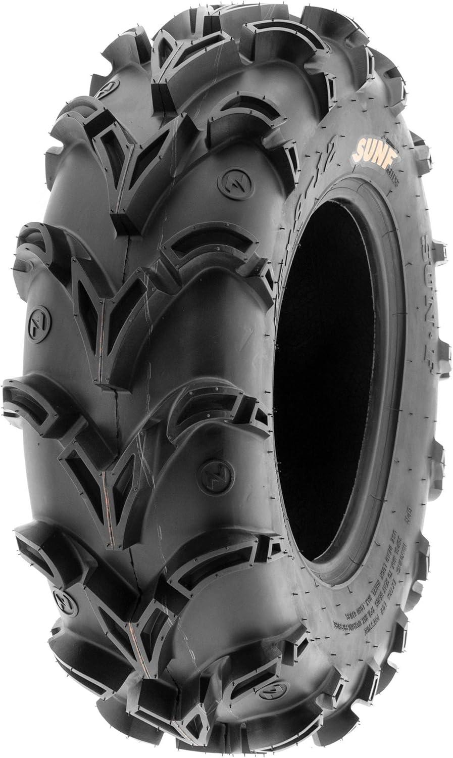 imageSunF 25x1110 ATV UTV Muddy Tire 25x11x10 Mud vshape 6 PR A050  PAIR of 2