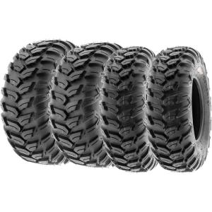 imageSunF 25x8R12 25x10R12 Loose Over Hardpack ATV UTV Tire 6 PR A043  BUNDLE
