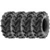 imageSunF 26x1112 26x11x12 Mud vshape ATV UTV Muddy Tire 6 PR A050  SET of 4