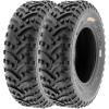 imageSunF Set 2 ATV Tires 25x812 25x8x12 Knobby Tubeless 6 PR A032