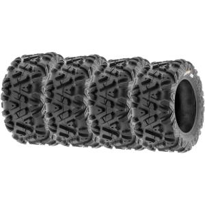 imageSunF A033 PowerI 25x129 ATV UTV Tire AllTerrain OffRoad 305659 6 Ply Tubeless Set of 422x1012 x4