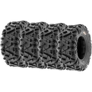 imageSunF A033 PowerI 25x129 ATV UTV Tire AllTerrain OffRoad 305659 6 Ply Tubeless Set of 427x1112 x4