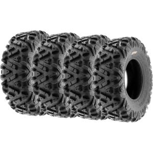 imageSunF A033 PowerI 25x129 ATV UTV Tire AllTerrain OffRoad 305659 6 Ply Tubeless Set of 430x10R14  30x10R14